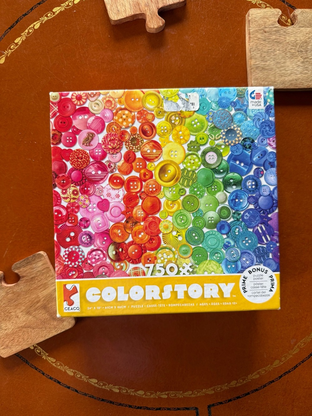 ColorStory 750-Piece Rainbow Buttons Puzzle – Multicolor